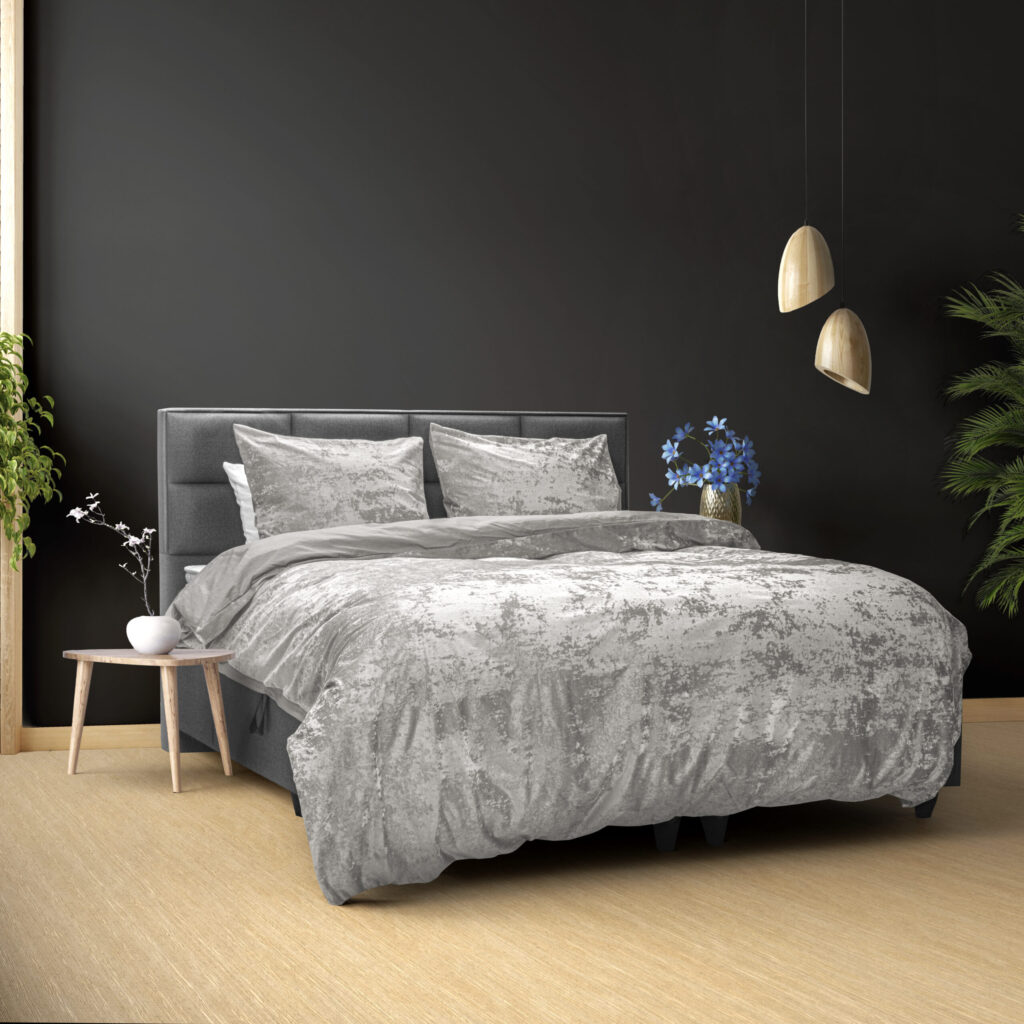 Dreamhouse Crushed velvet Metallic Zilver
