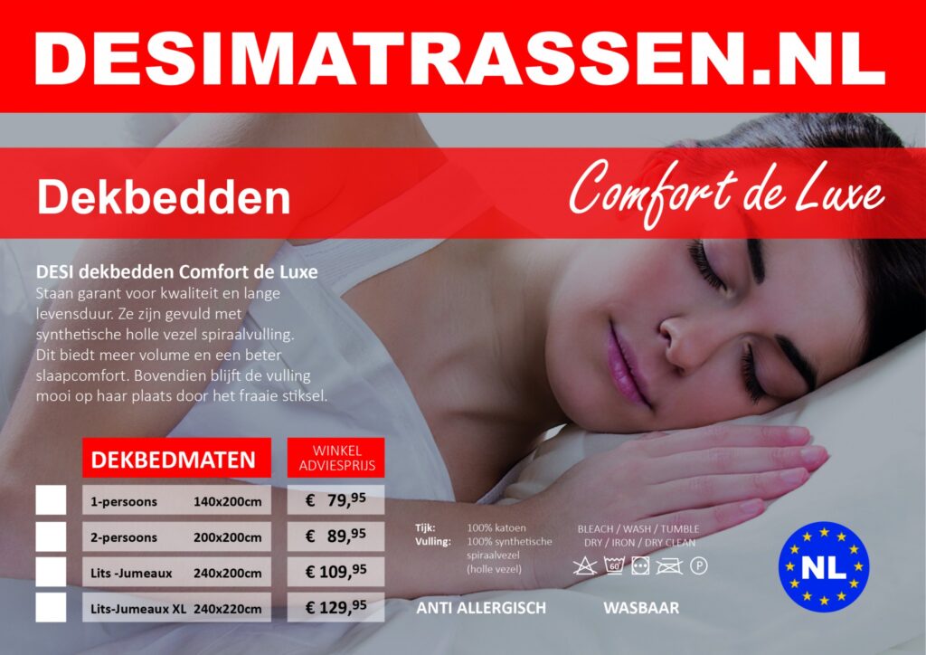 Desimatrassen Comfort Deluxe Dekbed